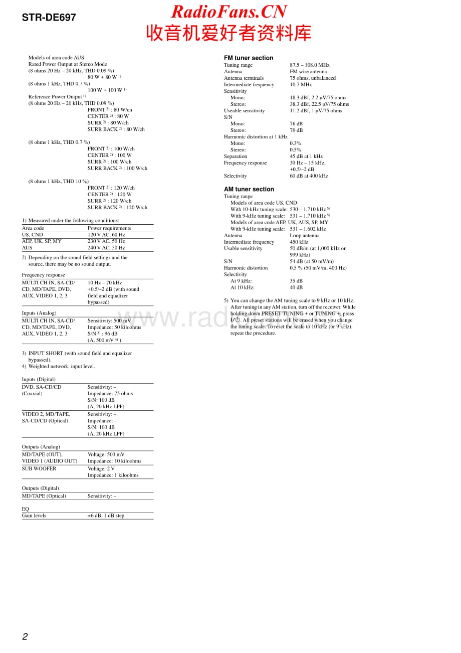 Sony-STRDE697-rec-sm维修电路原理图.pdf_第2页