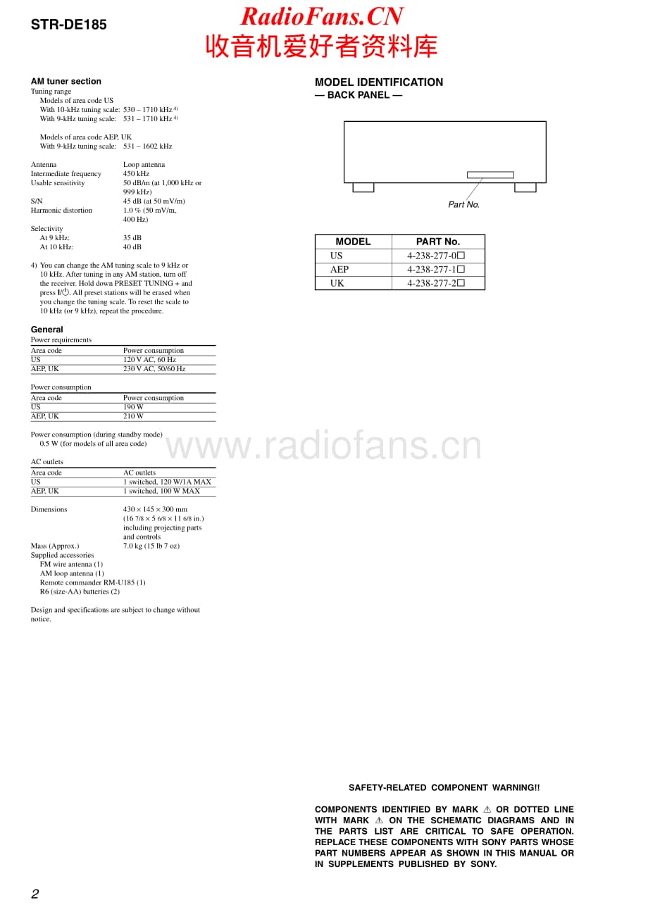Sony-STRDE185-rec-sm维修电路原理图.pdf_第2页