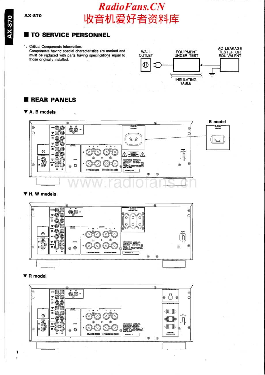 Yamaha-AX870-int-sm维修电路原理图.pdf_第2页