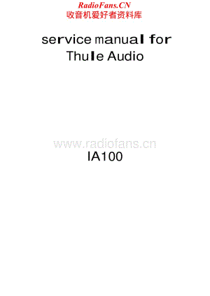 ThuleAudio-SpiritIA100-int-sm维修电路原理图.pdf