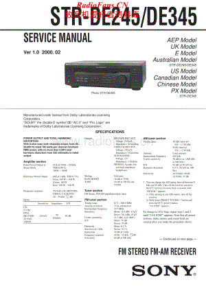 Sony-STRDE245-rec-sm维修电路原理图.pdf