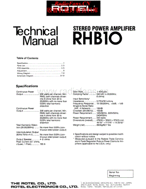 Rotel-RHB10-pwr-sm维修电路原理图.pdf