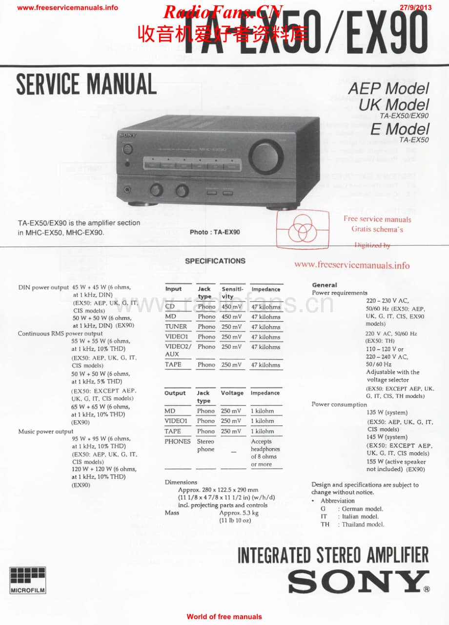 Sony-TAEX50-int-sm维修电路原理图.pdf_第1页
