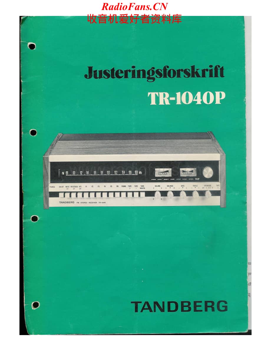Tandberg-TR1040P-rec-sm维修电路原理图.pdf_第1页
