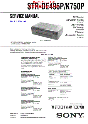 Sony-STRDE495P-rec-sm维修电路原理图.pdf