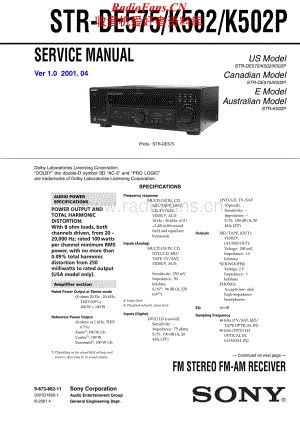 Sony-STRK502P-rec-sm维修电路原理图.pdf