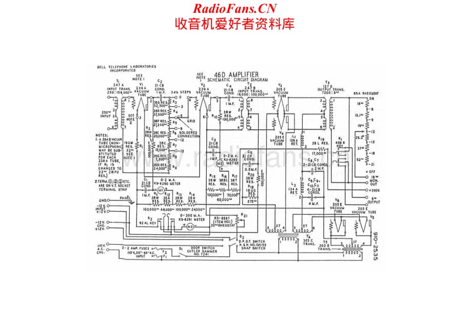 WesternElectric-WE46D-amp-sch维修电路原理图.pdf_第1页