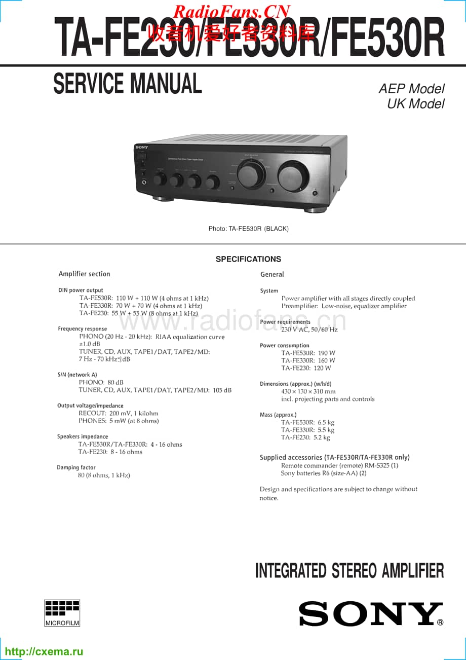 Sony-TAFE230-int-sm维修电路原理图.pdf_第1页