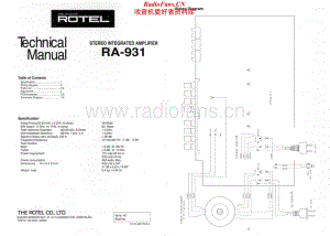 Rotel-RA931-int-tm维修电路原理图.pdf