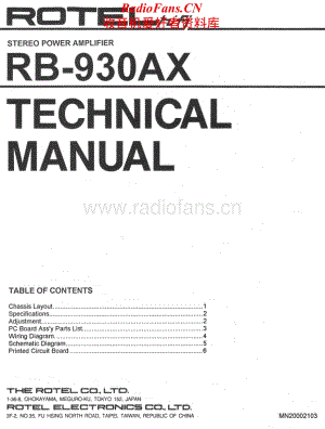 Rotel-RB930AX-pwr-sm维修电路原理图.pdf