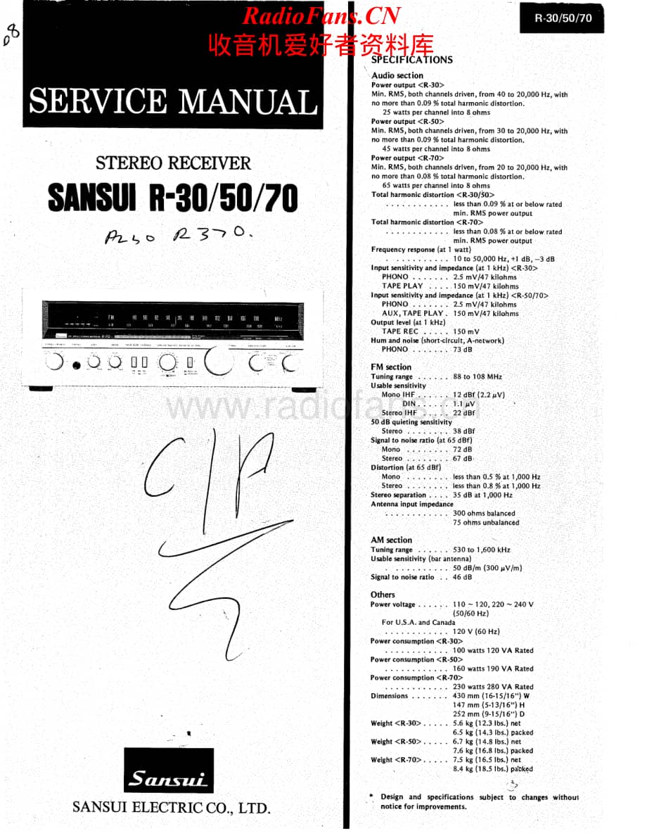 Sansui-R30-rec-sm维修电路原理图.pdf_第1页