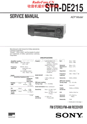 Sony-STRDE215-rec-sm维修电路原理图.pdf