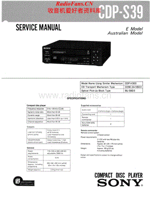 Sony-CDPS39-cd-sm维修电路原理图.pdf