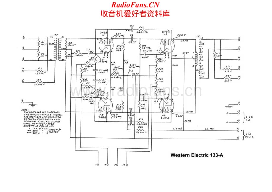 WesternElectric-WE133A-amp-sch维修电路原理图.pdf_第1页