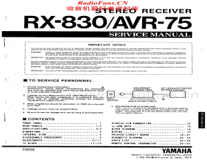 Yamaha-AVR75-avr-sm维修电路原理图.pdf
