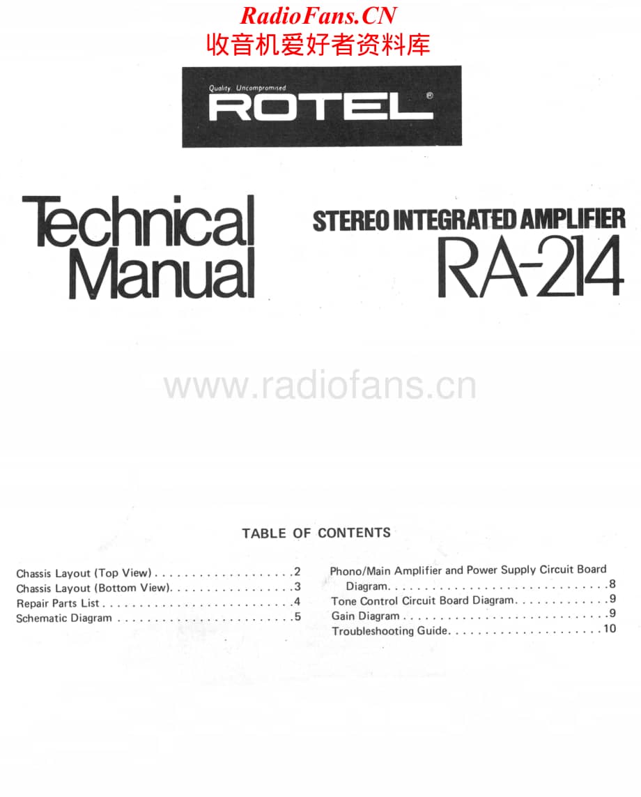 Rotel-RA214-int-sm维修电路原理图.pdf_第1页