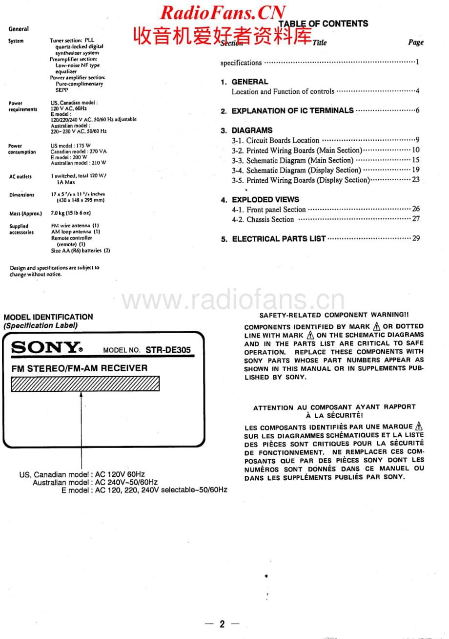 Sony-STRDE305-rec-sm维修电路原理图.pdf_第2页