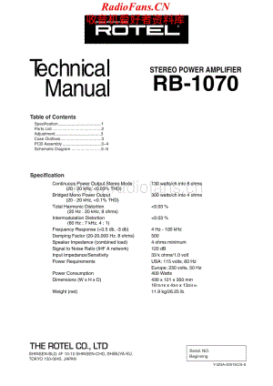Rotel-RB1070-pwr-sm维修电路原理图.pdf
