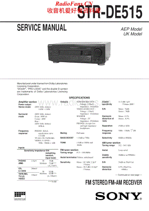 Sony-STRDE515-rec-sm维修电路原理图.pdf
