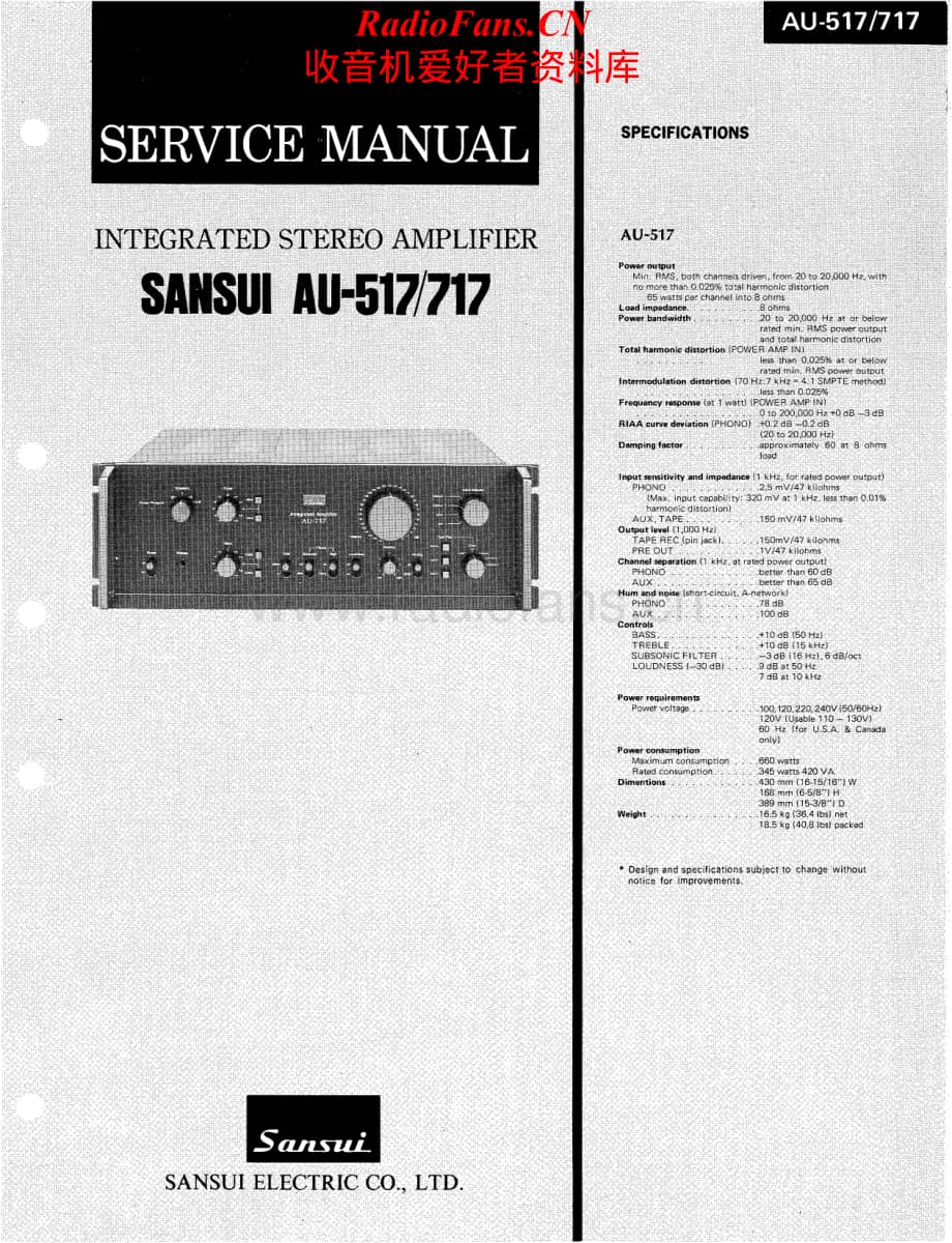 Sansui-AU517-int-sm维修电路原理图.pdf_第1页