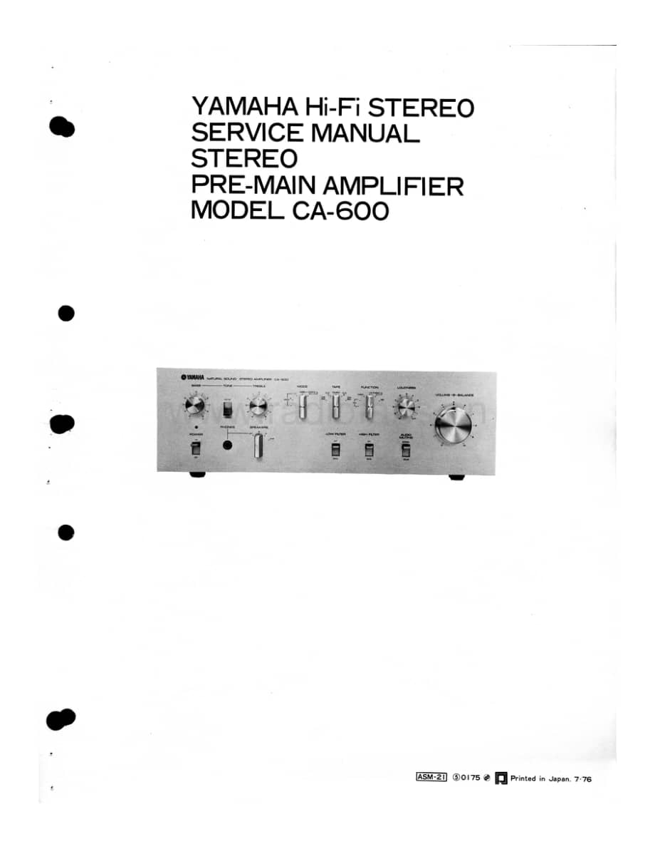 YAMAHA ca-600-sm 维修电路原理图.pdf_第1页