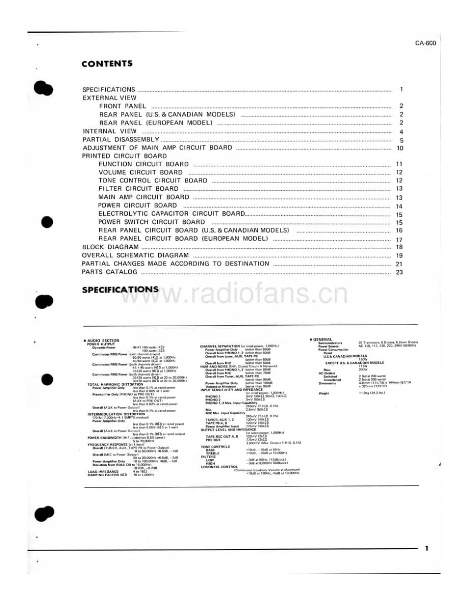 YAMAHA ca-600-sm 维修电路原理图.pdf_第2页