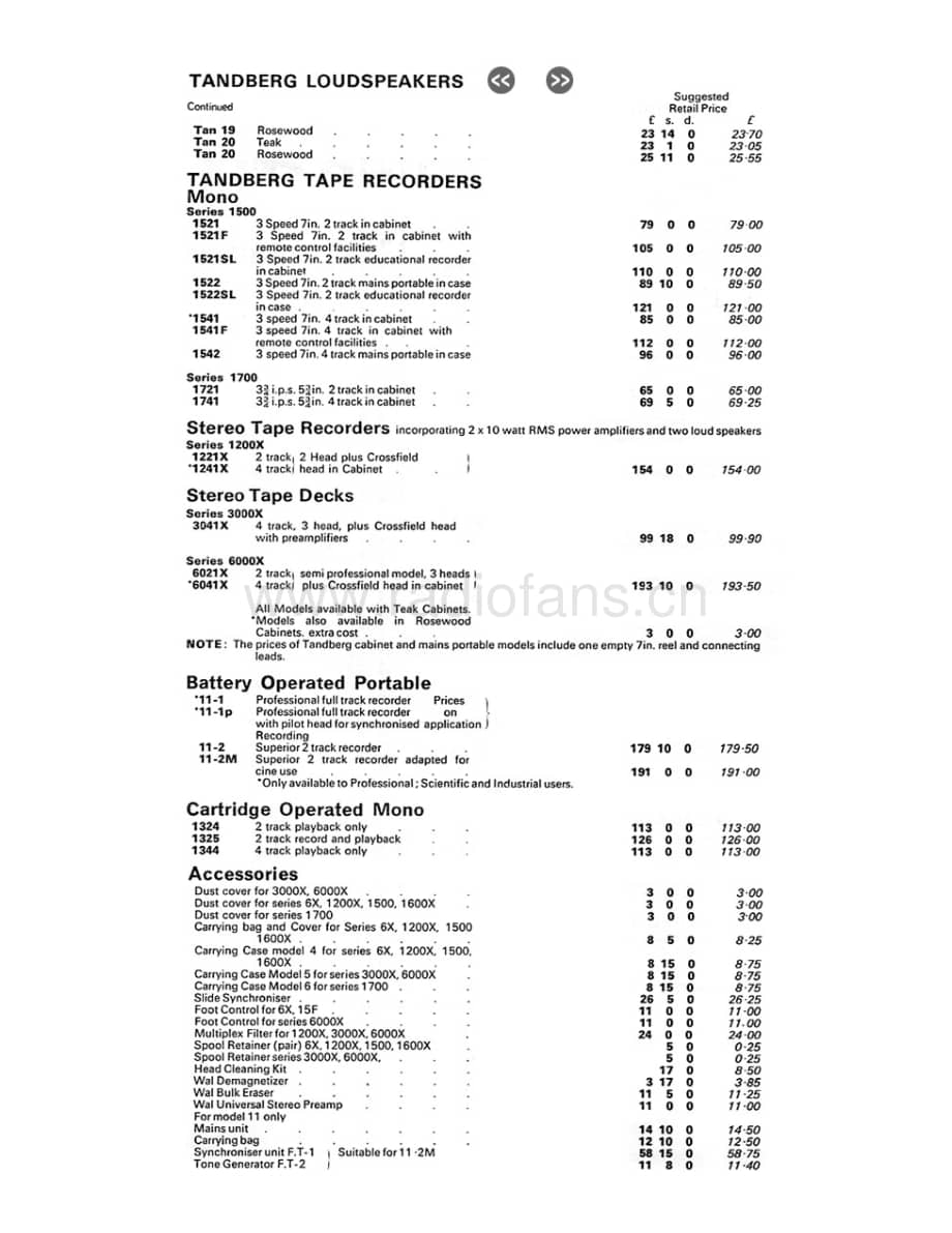 tandberg pricelist-uk-1970 维修电路原理图.pdf_第3页