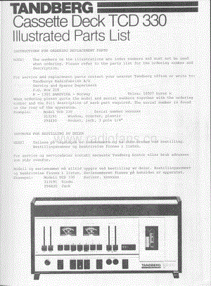 tandberg tcd-330-parts-list_bulletin 维修电路原理图.pdf