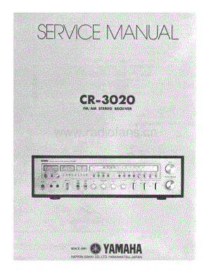 YAMAHA cr-3020-sm 维修电路原理图.pdf