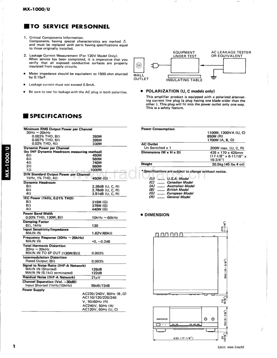 YAMAHA mx-1000-sm 维修电路原理图.pdf_第2页