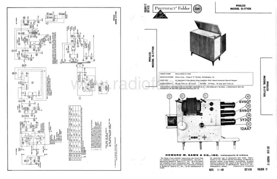 Philco_G1710S 维修电路原理图.pdf_第1页