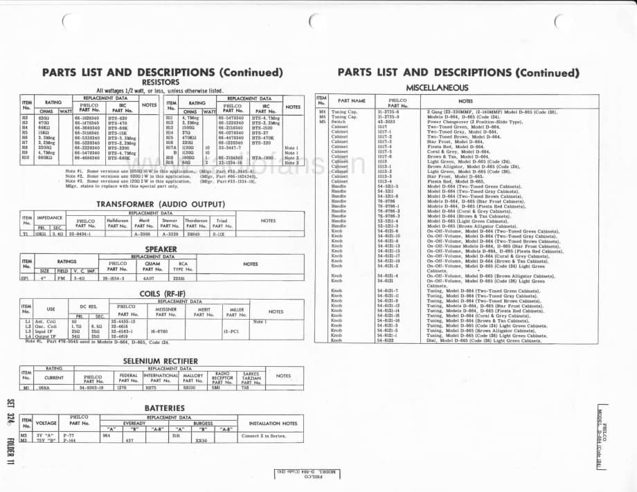 Philco D-664 D-665 维修电路原理图.pdf_第3页
