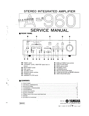 YAMAHA a-960-sm 维修电路原理图.pdf