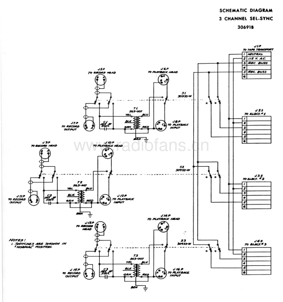 AMPEXAmpex-300_sel-sync_1959_Schematic 维修电路原理图.pdf_第1页