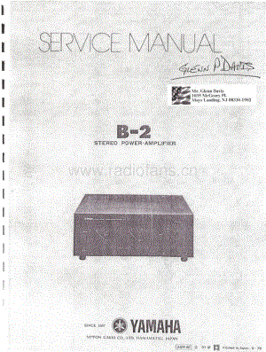 YAMAHA b-2-sm 维修电路原理图.pdf