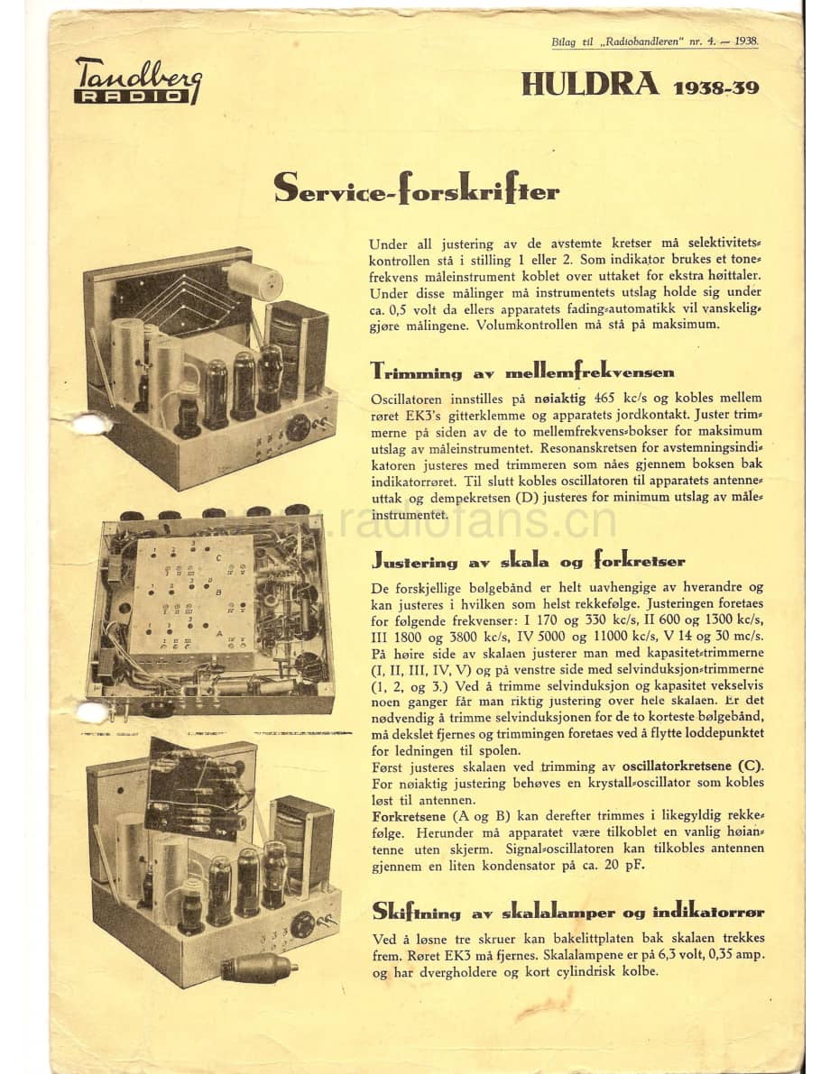 tandberg Huldra 2 1938-1939 service-forskrifter og skjema 维修电路原理图.pdf_第2页
