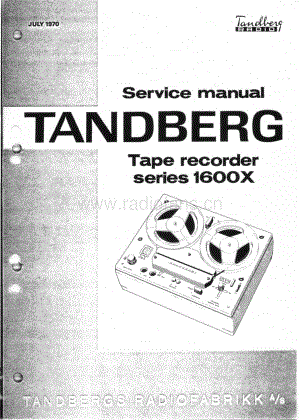 tandberg tb-1600 x-sm 维修电路原理图.pdf