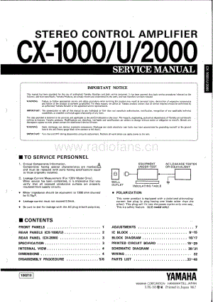 YAMAHA cx-1000-sm 维修电路原理图.pdf