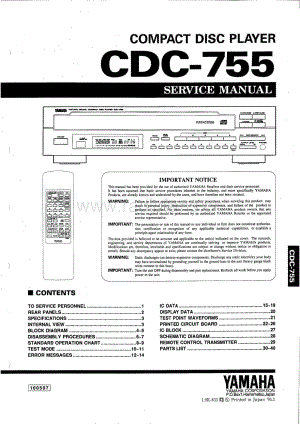 YAMAHA CDC-755 维修电路原理图.pdf