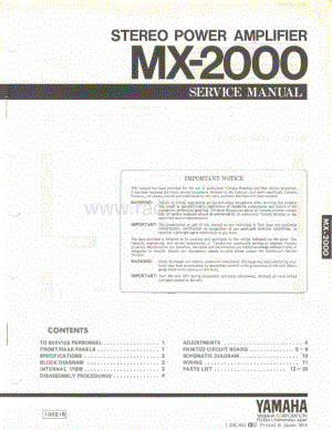 YAMAHA mx-2000-sm 维修电路原理图.pdf