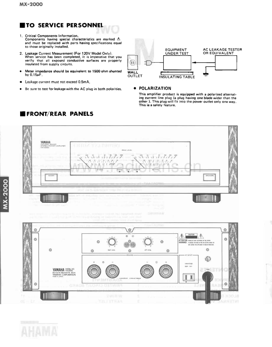 YAMAHA mx-2000-sm 维修电路原理图.pdf_第2页