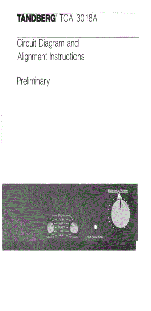 tandberg tca-3018a-s 维修电路原理图.pdf