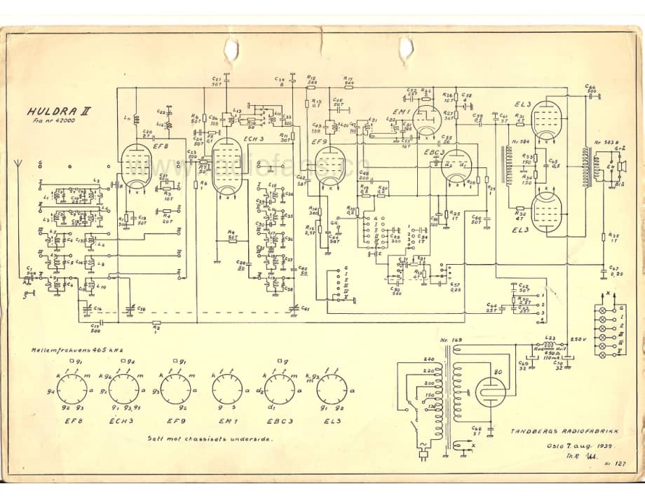 tandberg Huldra 2 1939 skjema 维修电路原理图.pdf_第1页