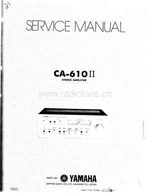 YAMAHA ca-610ii-sm 维修电路原理图.pdf