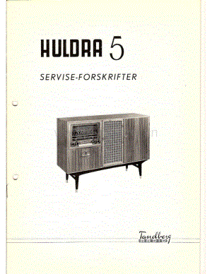 tandberg Huldra 5 servise-forskrifter 维修电路原理图.pdf