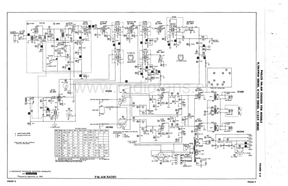 Philco_K-1628 维修电路原理图.pdf_第2页