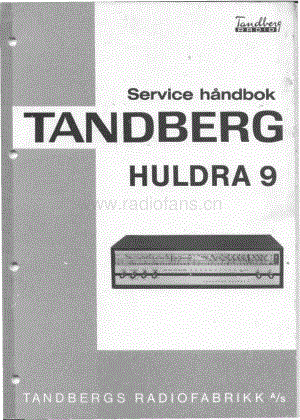 tandberg huldra-9-sm 维修电路原理图.pdf
