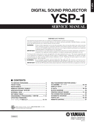 YAMAHA YSP-1 维修电路原理图.pdf