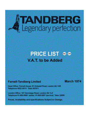 tandberg pricelist-uk-1974 维修电路原理图.pdf