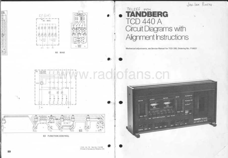 tandberg tcd-440a-s-align 维修电路原理图.pdf_第1页